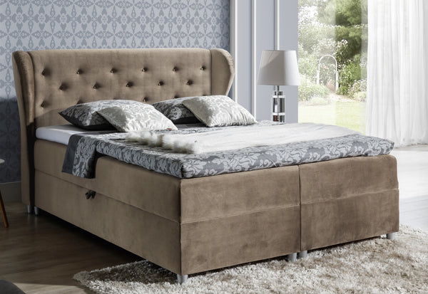 Čalúnená posteľ boxspring DESPASITO + topper, 160x200, pagani 23668 -  - 0