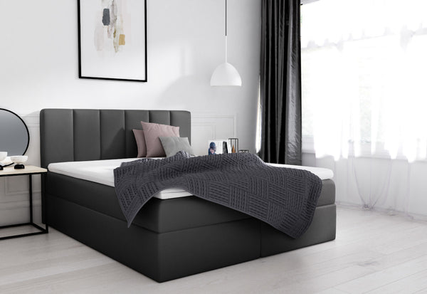 Čalúnená posteľ boxspring LESORA + topper, 160x200, madryt 9100 -  - 0