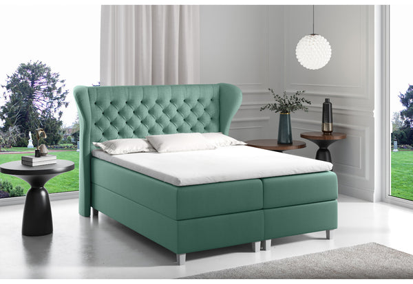 Čalúnená posteľ boxspring JACKY + topper, 180x200, fancy 36 -  - 0