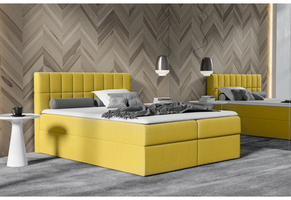 Čalúnená posteľ boxspring CARDIGEN + topper, 180x200, soro 40 -  - 0