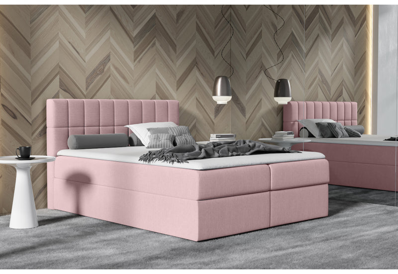 Čalúnená posteľ boxspring CARDIGEN + topper, 140x200, soro 61 -  - 0