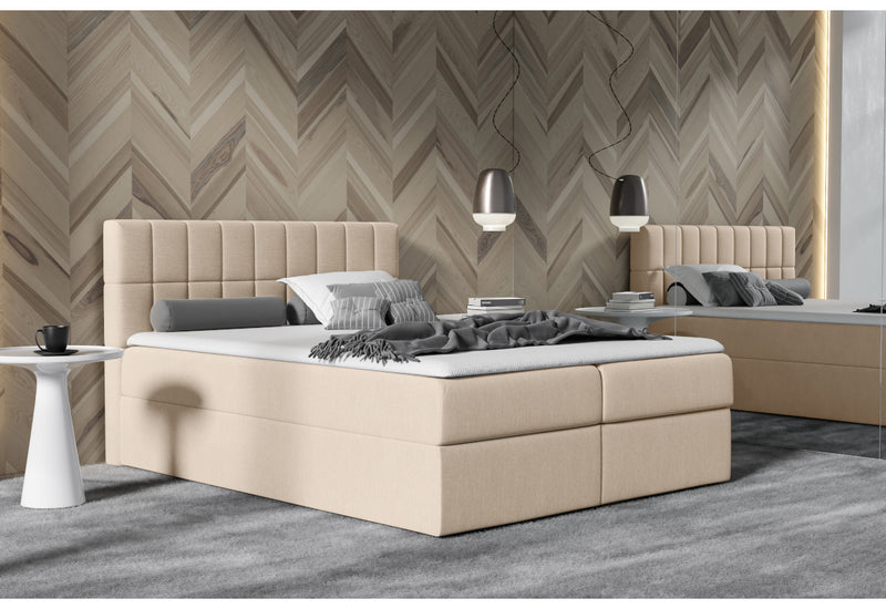 Čalúnená posteľ boxspring CARDIGEN + topper, 160x200, soro 21 -  - 0