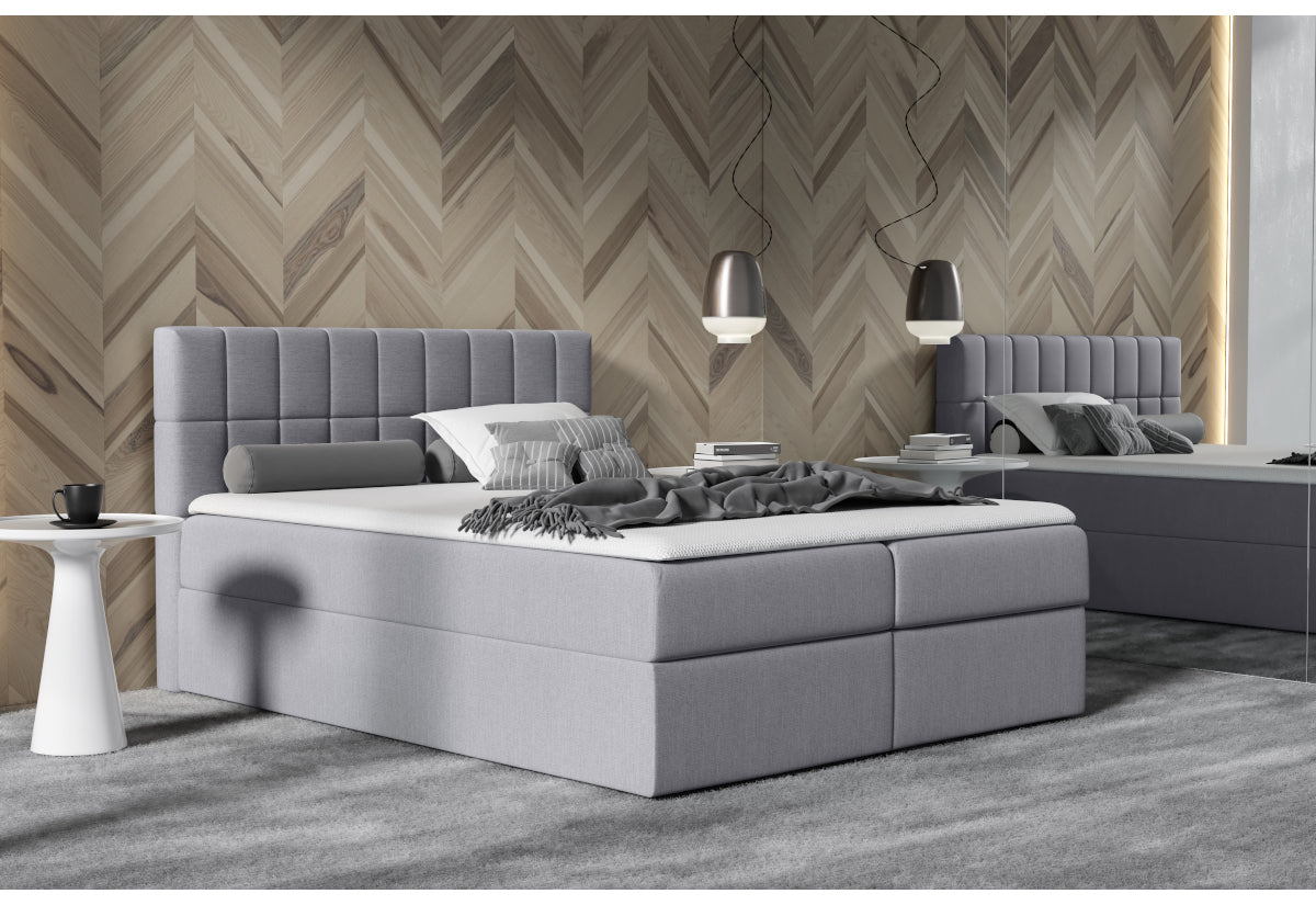 Čalúnená posteľ boxspring CARDIGEN + topper, 140x200, soro 93 -  - 0