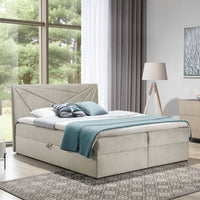 Čalúnená posteľ boxspring NUMBER 5, 120x200, riviera 21 -  - 0