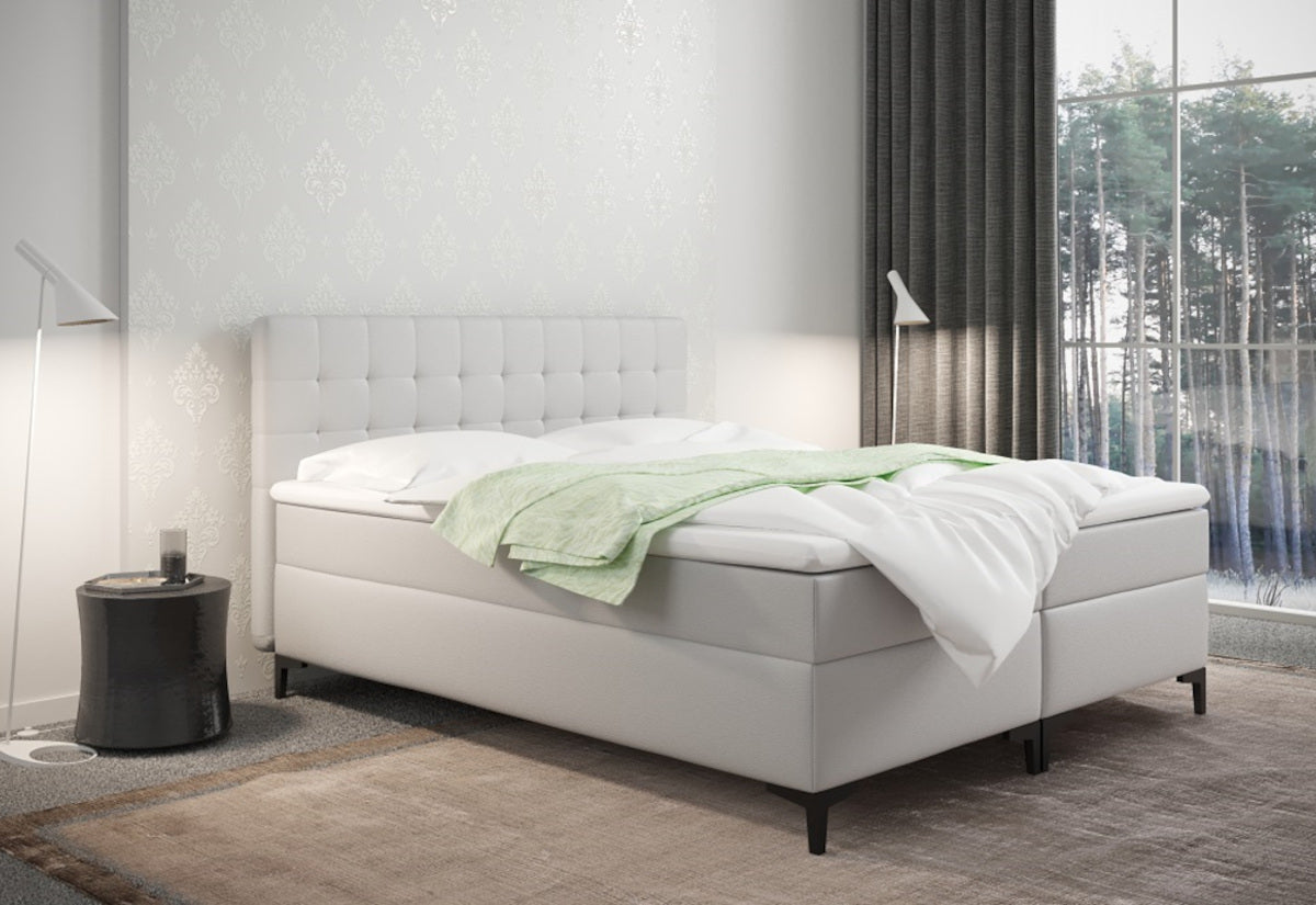 Čalúnená posteľ boxspring CHANTAL + topper, 160x200, soft 17 -  - 0