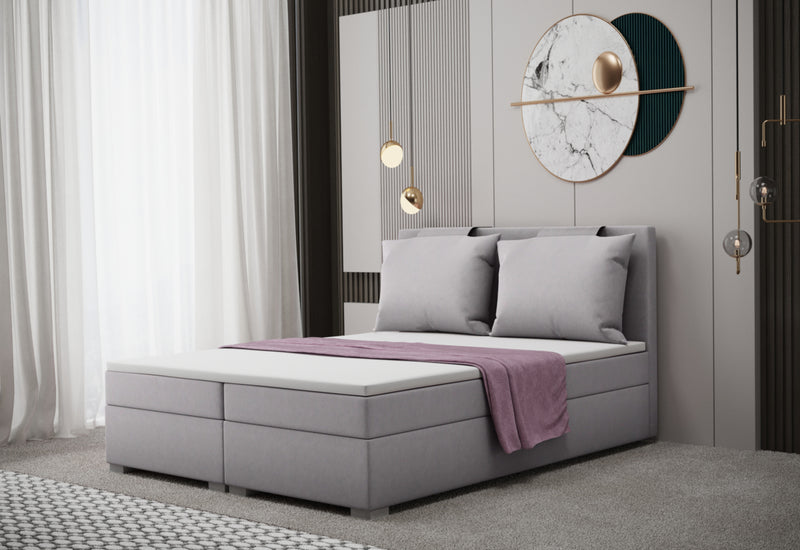 Čalúnená posteľ boxspring DINAMO + topper, 120x200, soro 90 -  - 0