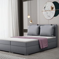 Čalúnená posteľ boxspring DINAMO + topper, 120x200, soro 93 -  - 0