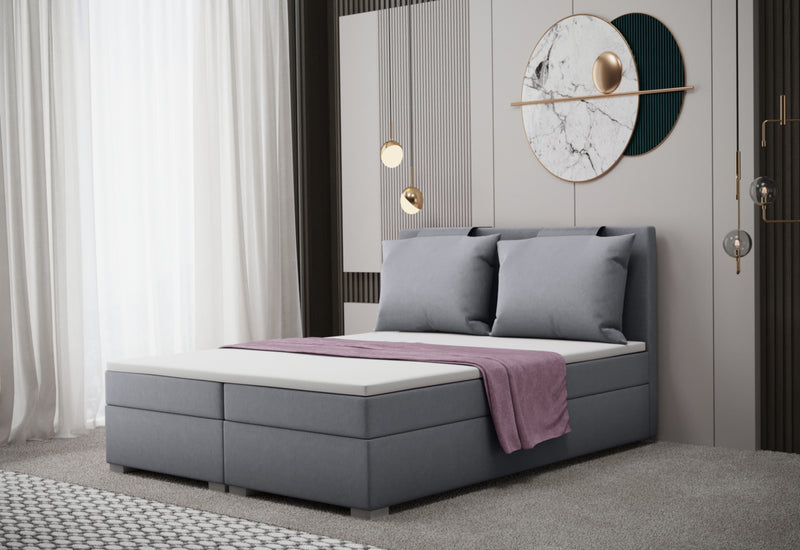 Čalúnená posteľ boxspring DINAMO + topper, 120x200, soro 93 -  - 0