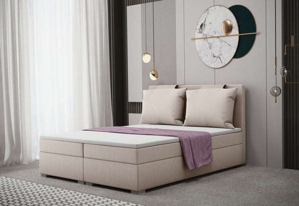 Čalúnená posteľ boxspring DINAMO + topper, 140x200, soro 23 -  - 0