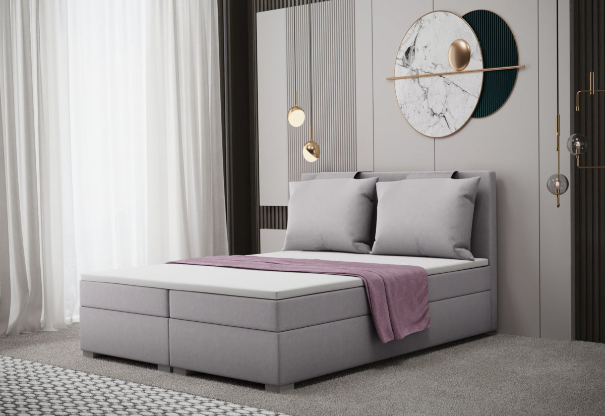 Čalúnená posteľ boxspring DINAMO + topper, 180x200, soro 90 -  - 0