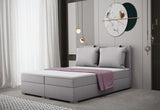 Čalúnená posteľ boxspring DINAMO + topper, 200x200, soro 90 -  - 0