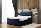 Čalúnená posteľ boxspring NORIS + topper, 160x200, matt velvet 79 -  - 0