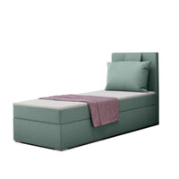 Čalúnená posteľ boxspring MIRANDA + topper, 80x200, soro 34, ľavá -  - 0