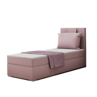 Čalúnená posteľ boxspring MIRANDA + topper, 80x200, soro 61, ľavá -  - 0