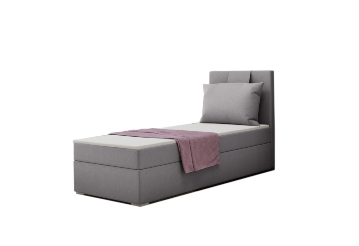 Čalúnená posteľ boxspring MIRANDA + topper, 80x200, soro 90, ľavá -  - 0