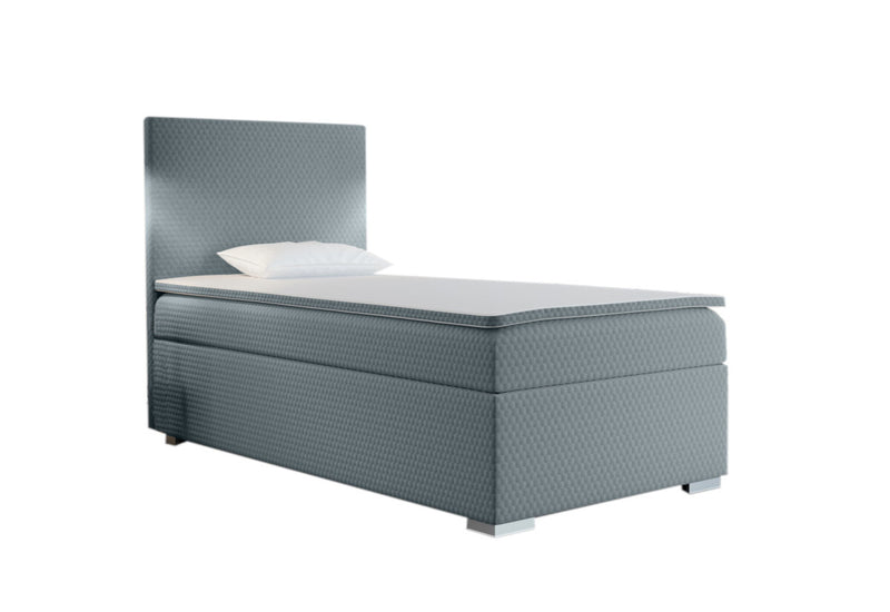 Čalúnená posteľ boxspring RENATA + topper, 70x200, sawana pik honey 72, ľavá -  - 0