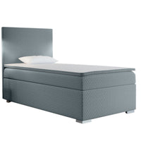 Čalúnená posteľ boxspring RENATA + topper, 80x200, sawana pik honey 72, ľavá -  - 0