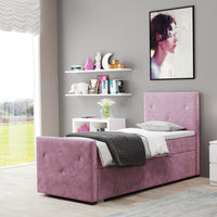 Čalúnená posteľ boxspring COLITA + topper, 80x200, riviera 62, ľavá -  - 0