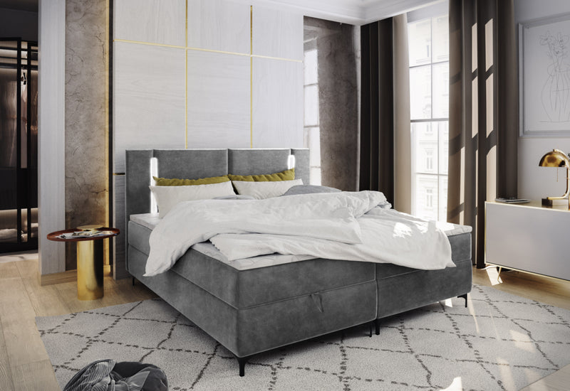 Čalúnená posteľ boxspring ELBE, 160x200, trinity 14 + topper -  - 0