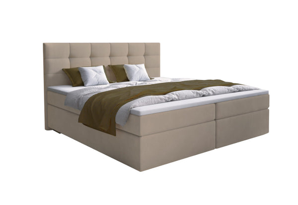 Čalúnená posteľ boxspring GLOSE, 140x200, sawana 24 -  - 0