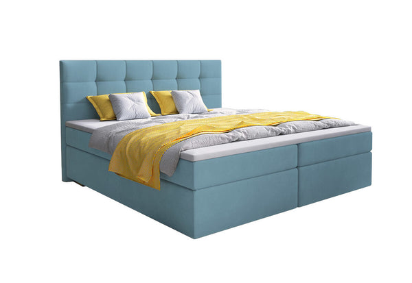 Čalúnená posteľ boxspring GLOSE, 160x200, cosmic 05 + topper -  - 0