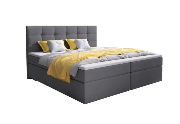 Čalúnená posteľ boxspring GLOSE, 160x200, sawana 05 + topper -  - 0