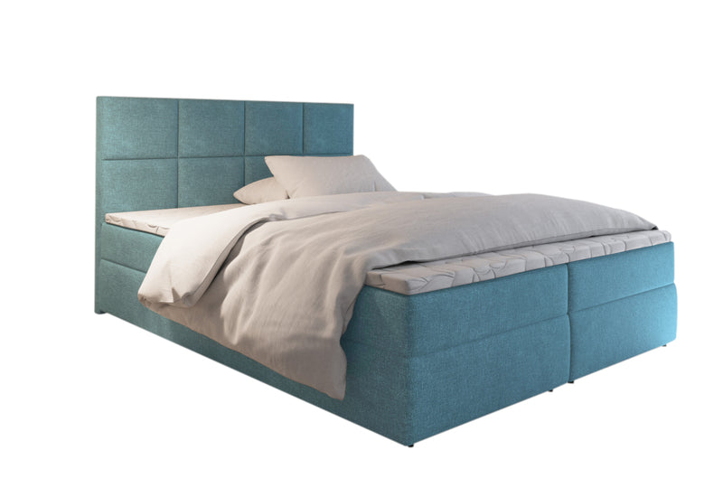 Čalúnená posteľ boxspring LENY, 140x200, Cosmic 05 + topper -  - 0