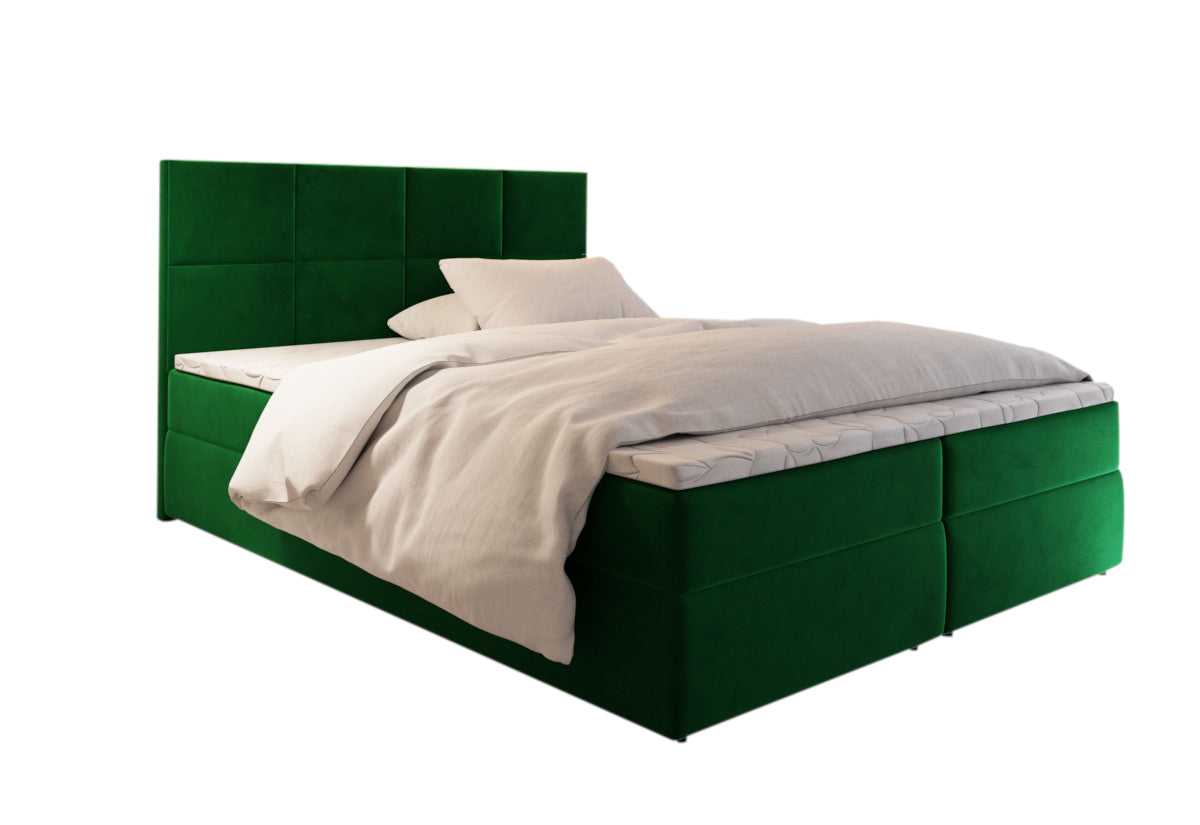 Čalúnená posteľ boxspring LENY, 160x200, kronos 19 + topper -  - 0