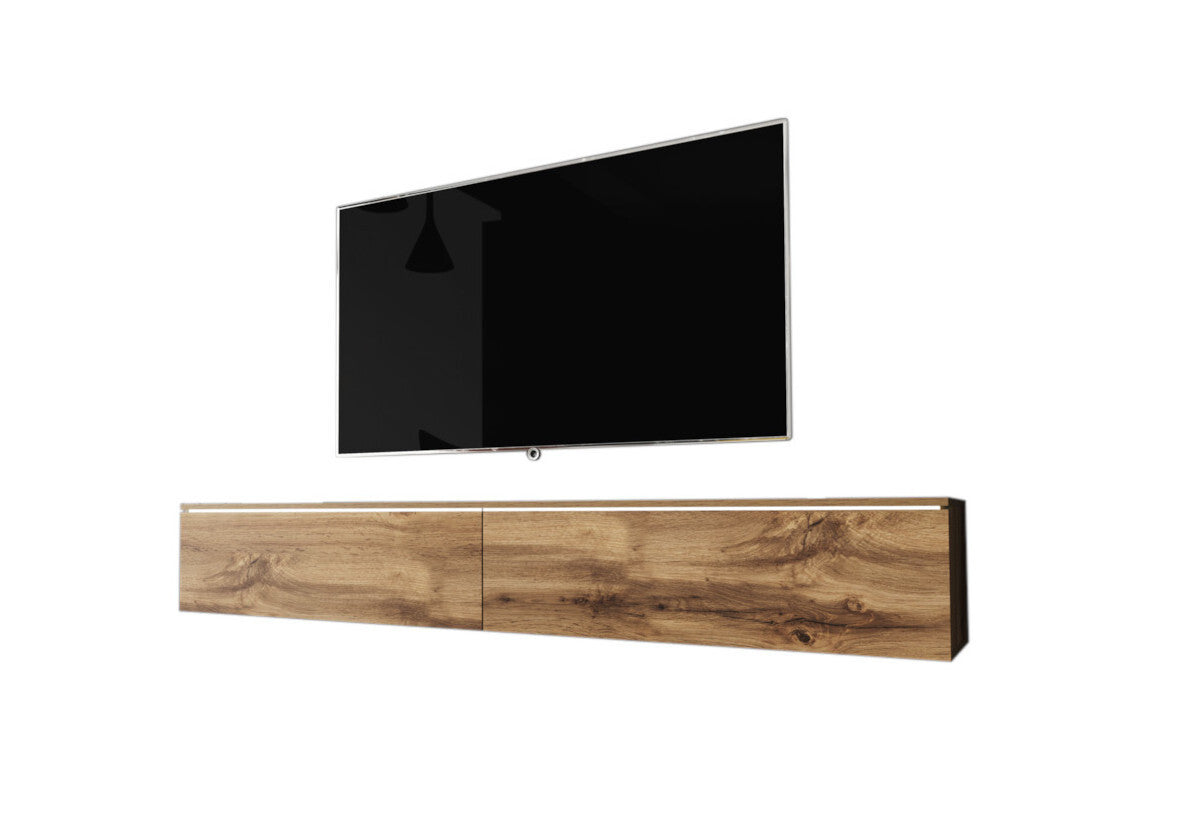 TV stolík MENDES D 180, 180x30x32, dub wotan + LED -  - 0