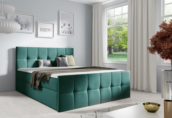 Čalúnená posteľ boxspring GOJA + topper, 180x200, venus velvet 2915 -  - 0