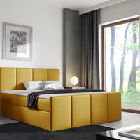 Čalúnená posteľ boxspring LAROS + topper, 120x200, fancy 48 -  - 0