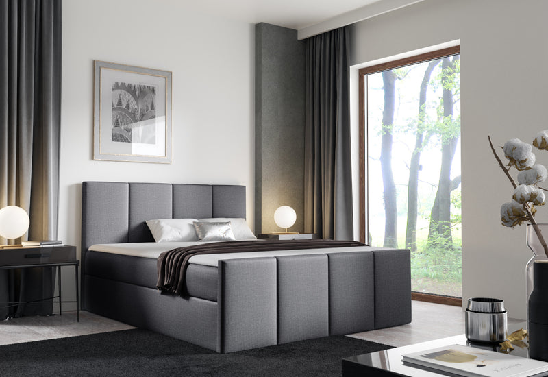 Čalúnená posteľ boxspring LAROS + topper, 120x200, fancy 90 -  - 0