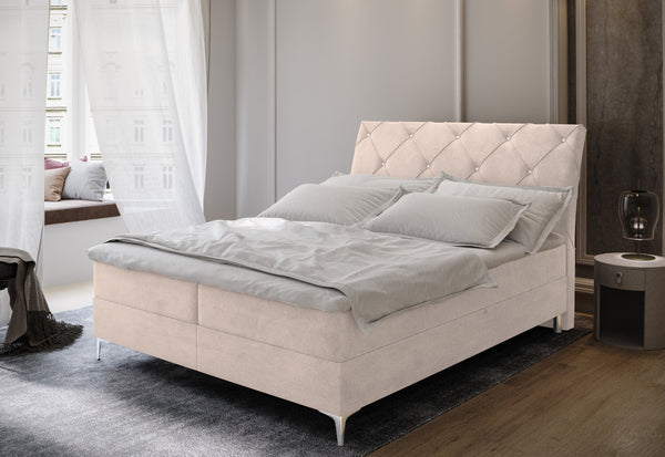 Čalúnená posteľ boxspring MARLO, 140x200, aston 02 -  - 0