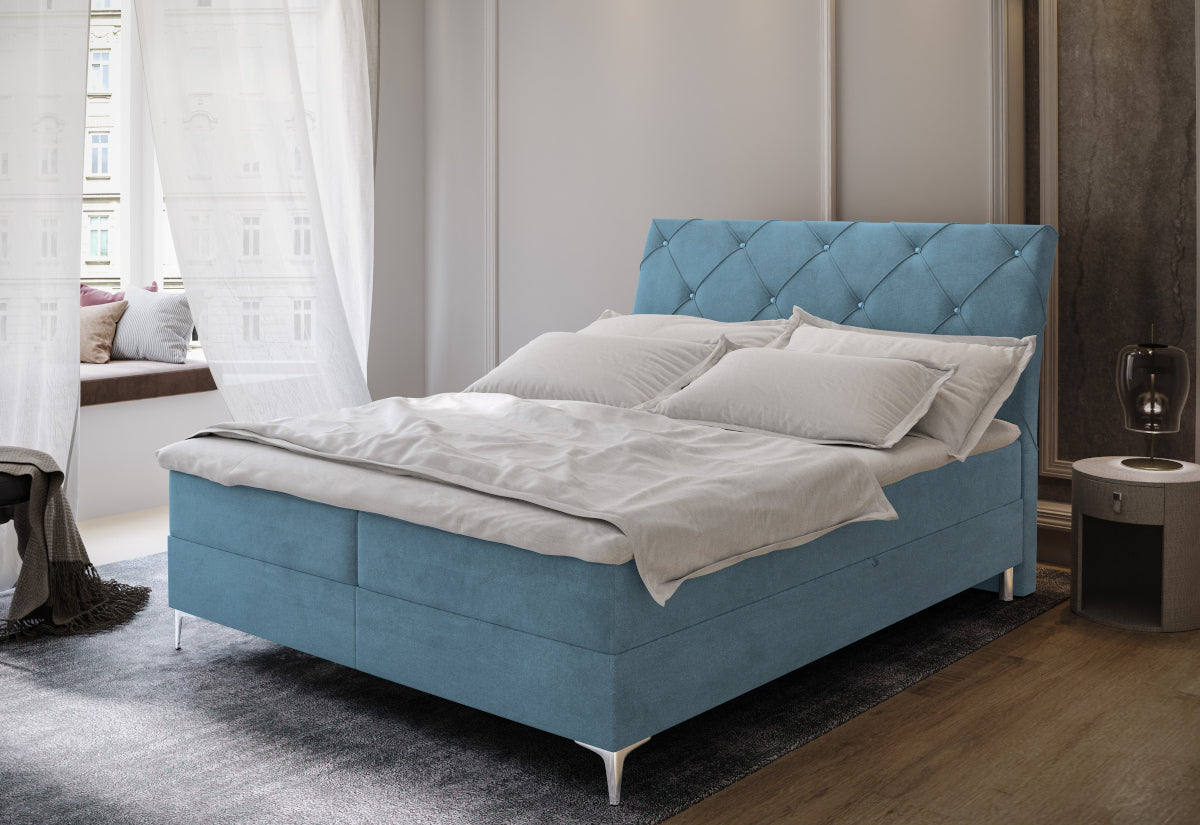 Čalúnená posteľ boxspring MARLO, 140x200, aston 12 -  - 0