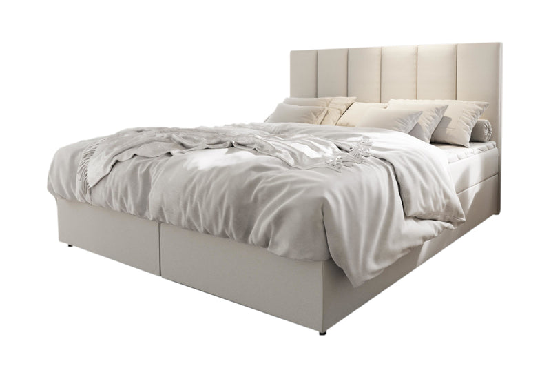 Čalúnená posteľ boxspring KARDI, 140x200, soft 17 -  - 0