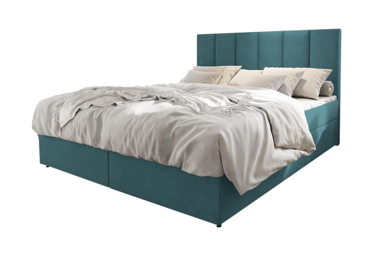 Čalúnená posteľ boxspring KARDI, 160x200, cosmic 190 + topper -  - 0