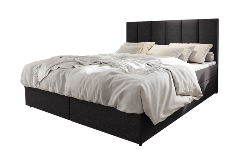 Čalúnená posteľ boxspring KARDI, 160x200, sawana 05 + topper -  - 0