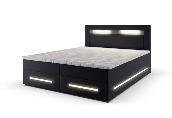 Čalúnená posteľ boxspring MINOR + topper, 140x200, soft 11 -  - 0