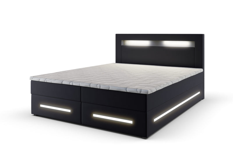 Čalúnená posteľ boxspring MINOR + topper, 160x200, soft 11 -  - 0