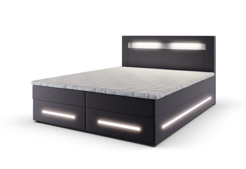 Čalúnená posteľ boxspring MINOR + topper, 160x200, soft 29 -  - 0