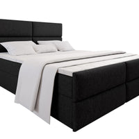 Čalúnená posteľ boxspring MILON + topper, 140x200, sawana 14 -  - 0