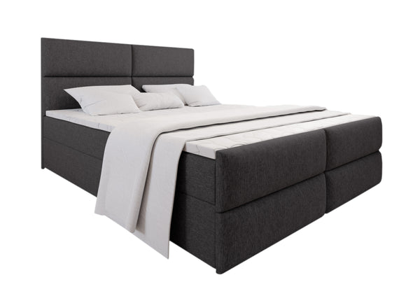 Čalúnená posteľ boxspring MILON + topper, 160x200, sawana 05 -  - 0