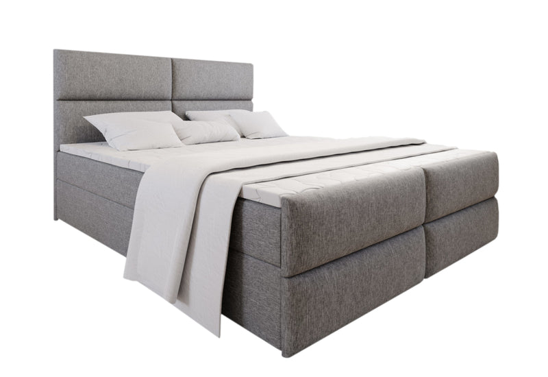 Čalúnená posteľ boxspring MILON + topper, 160x200, sawana 21 -  - 0