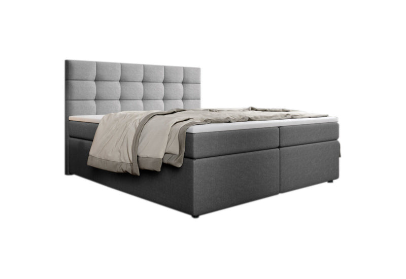 Čalúnená posteľ boxspring SALMA + topper, 140x200, inari 91 -  - 0