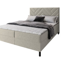 Čalúnená posteľ boxspring ROKOS + topper, 140x200, malmo 05 -  - 0