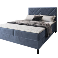 Čalúnená posteľ boxspring ROKOS + topper, 160x200, monolith 70 -  - 0