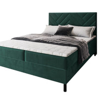 Čalúnená posteľ boxspring ROKOS + topper, 180x200, monolith 37 -  - 0