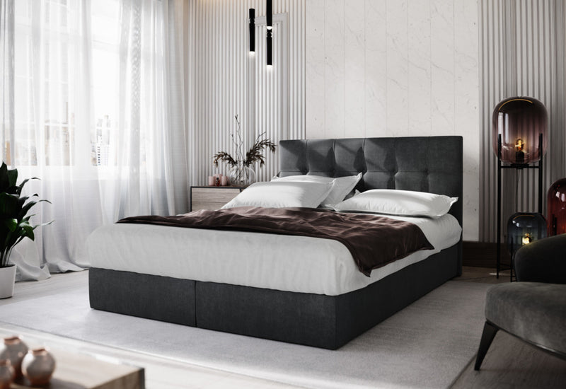 Čalúnená posteľ boxspring PRIORA, 140x200, cosmic 100 -  - 0