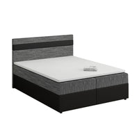 Čalúnená posteľ boxspring MODELA + topper, 140x200, kornet 02/dolaro 8 -  - 0