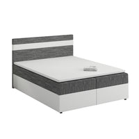 Čalúnená posteľ boxspring MODELA + topper, 140x200, kornet 02/dolaro 511 -  - 0